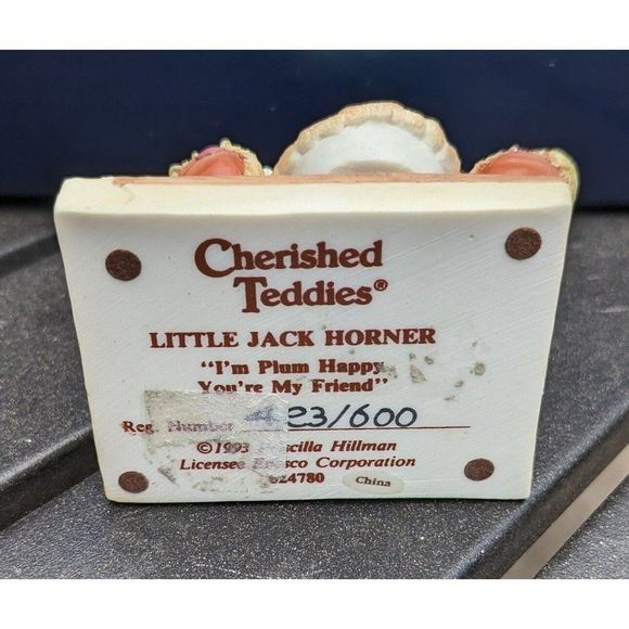 Cherished Teddies I'm Plum Happy You're My Friend Little Jack Horner - Picture 3 of 3